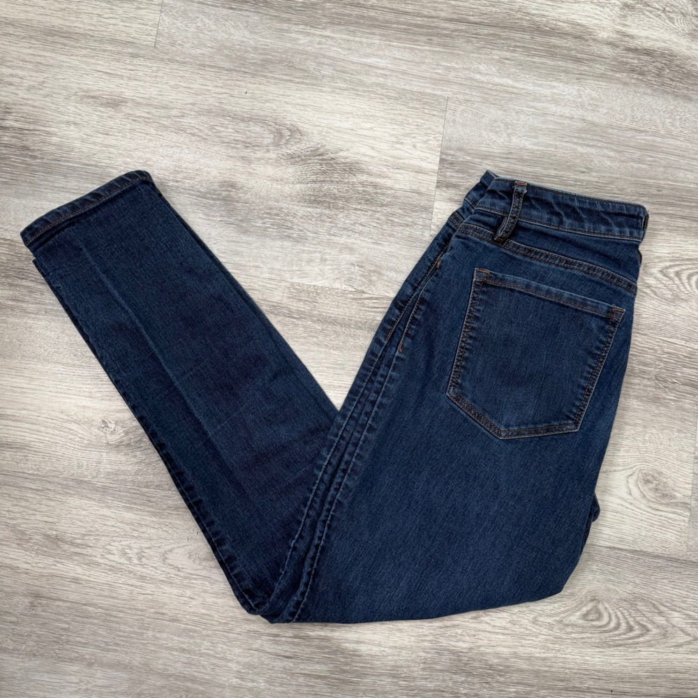 LOFT Curvy Skinny Ankle Jeans Dark Wash Denim Everyday Essential Women's 6